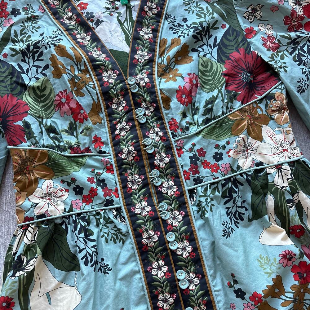 NWOT $415 Farm Rio Bouquet Mini Dress - Picture 4 of 7
